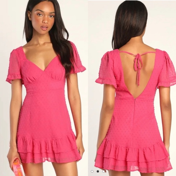 Lulus Dresses & Skirts - Lulu's Hot Pink Mini Dress